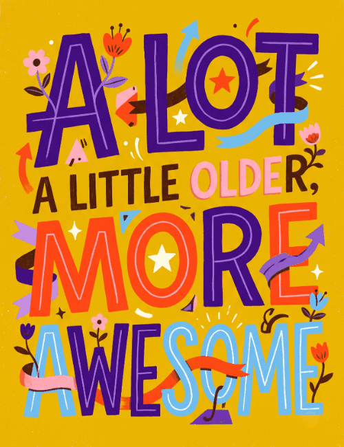 A Little Older More Awesome Birthday Card